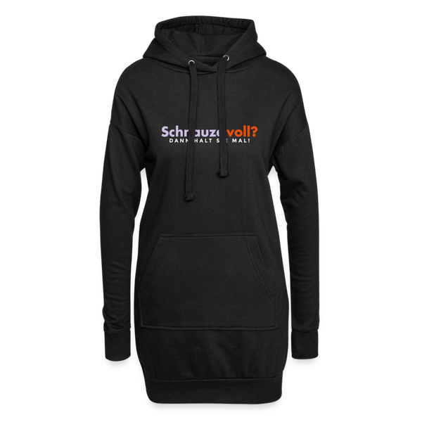 Schnauze voll? Dann halt sie mal! - Hoodie-Kleid - Schwarz