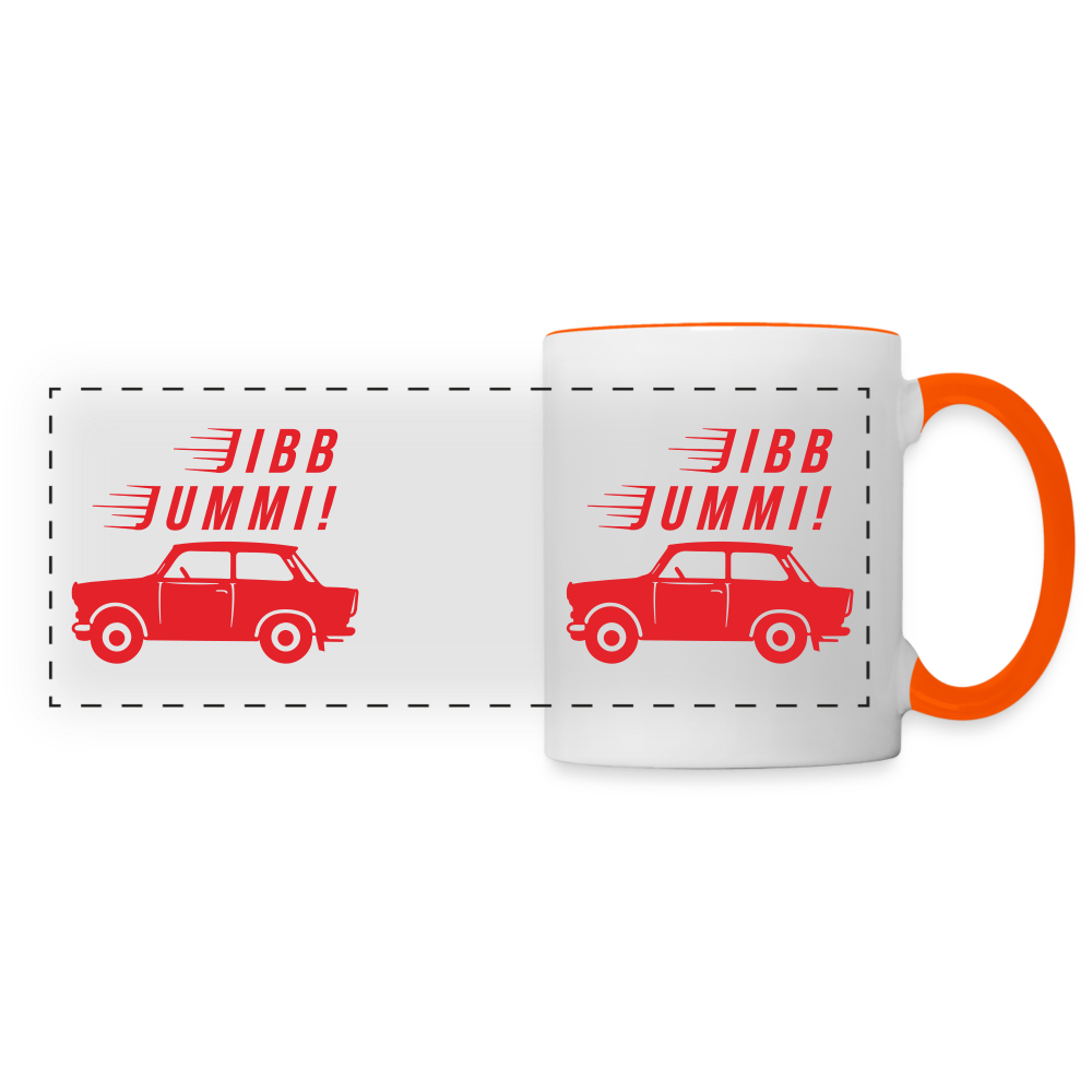 Jibb Jummi - Tasse zweifarbig - Weiß/Orange