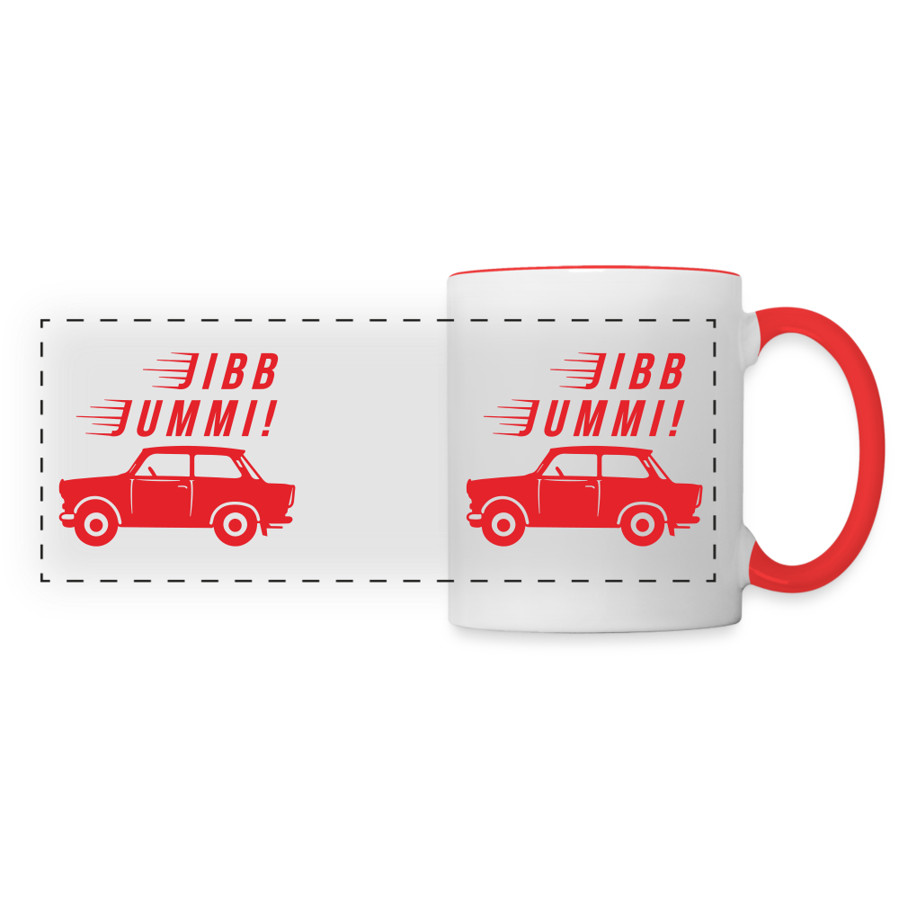 Jibb Jummi - Tasse zweifarbig - Weiß/Rot