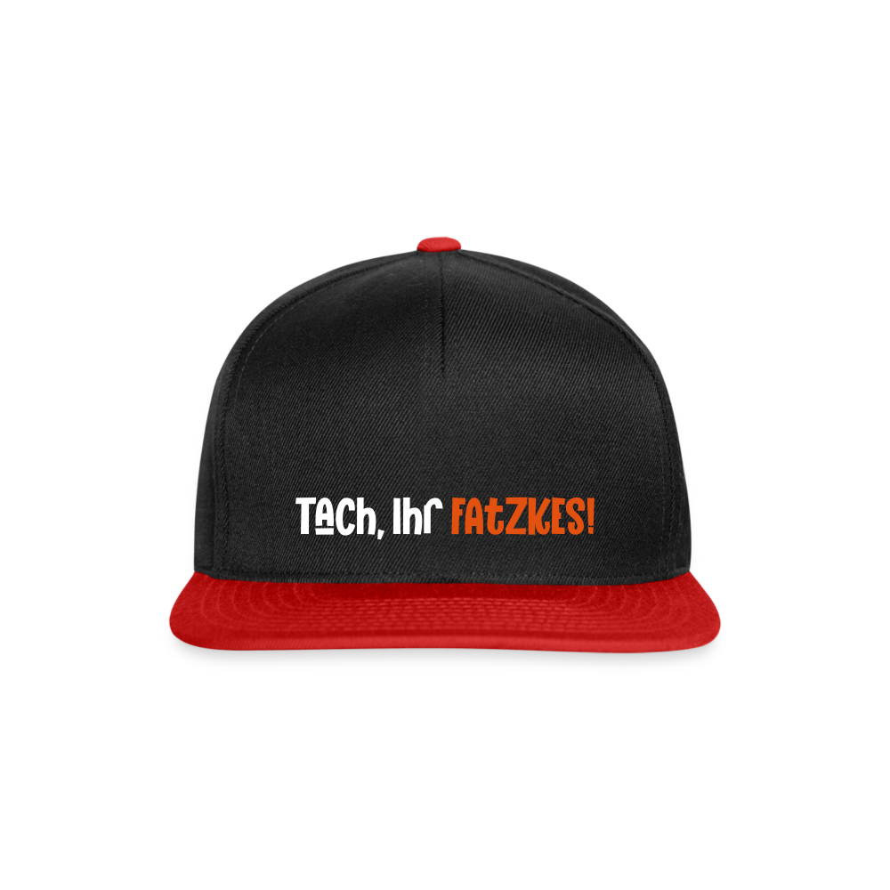 Tach, Ihr Fatzkes! - Snapback Cap - Schwarz/Rot