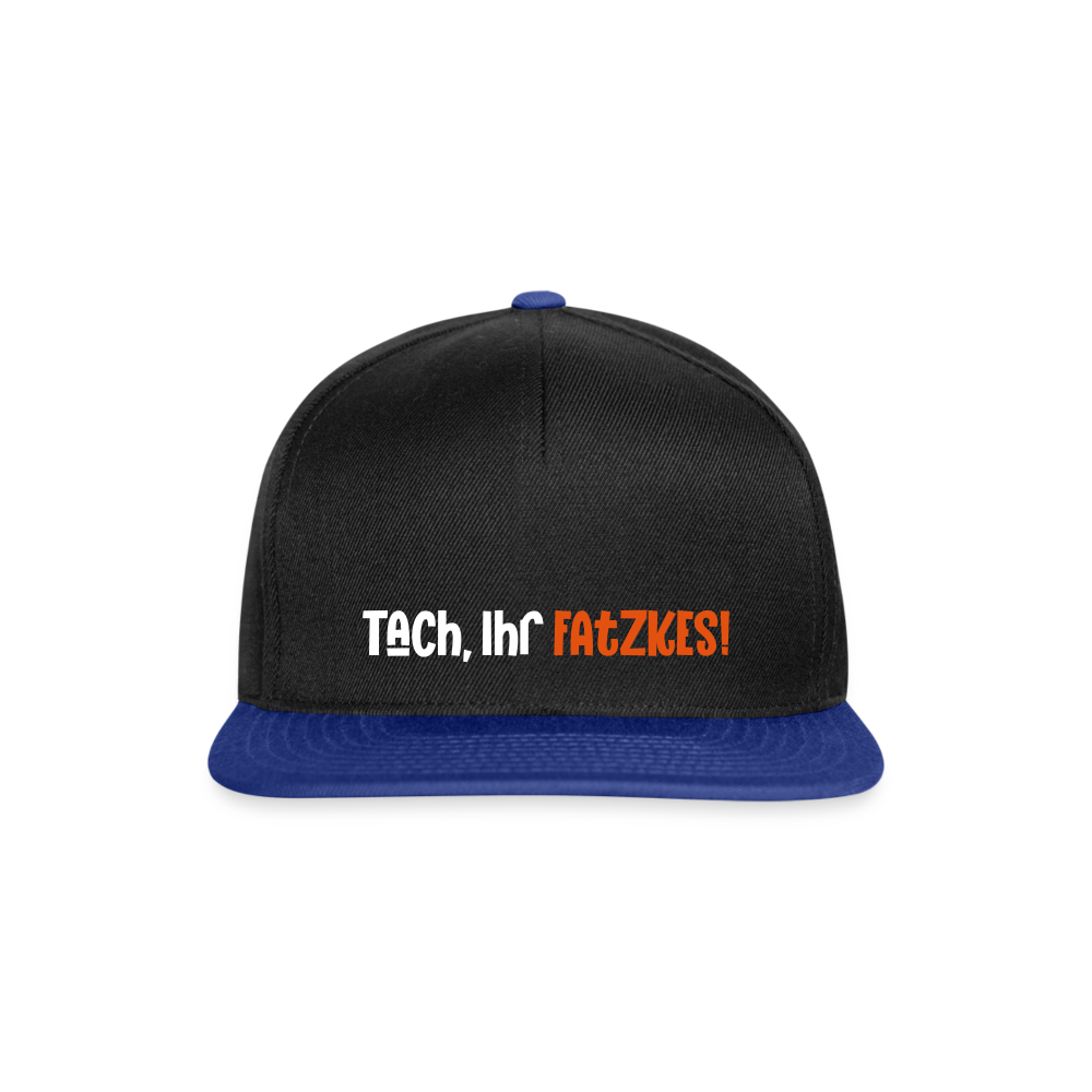 Tach, Ihr Fatzkes! - Snapback Cap - Schwarz/Königsblau