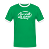 sorry, hab nich zujehört... - Männer Ringer T-Shirt - Kelly Green/Weiß