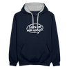 sorry, hab nich zujehört... - Kontrast Hoodie - Navy/Grau meliert