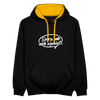 sorry, hab nich zujehört... - Kontrast Hoodie - Schwarz/Gold