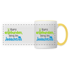 Kurz anjebunden, lang im Jedächtnis. - Tasse zweifarbig - Weiß/Gelb
