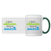 Kurz anjebunden, lang im Jedächtnis. - Tasse zweifarbig - Weiß/Dunkelgrün