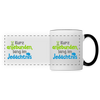 Kurz anjebunden, lang im Jedächtnis. - Tasse zweifarbig - Weiß/Schwarz