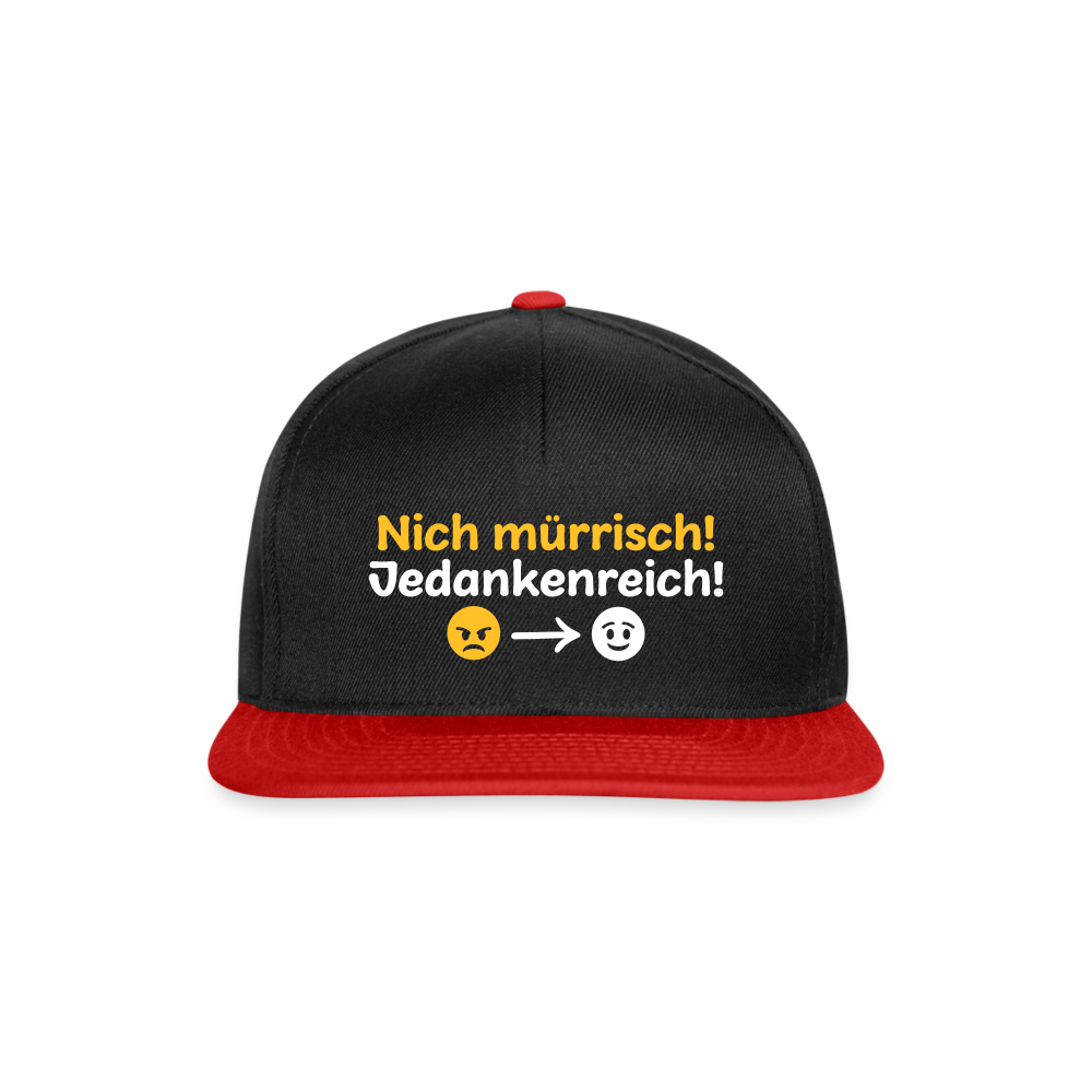 Tach! Ick steh uff Esel! - Snapback Cap - Schwarz/Rot