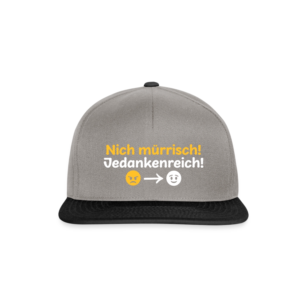 Tach! Ick steh uff Esel! - Snapback Cap - Graphit/Schwarz