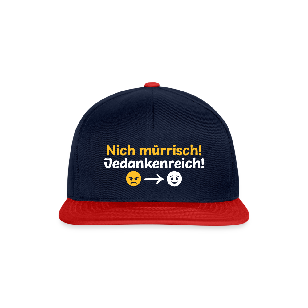 Tach! Ick steh uff Esel! - Snapback Cap - Navy/Rot