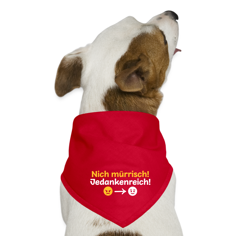 Tach! Ick steh uff Esel! - Hunde-Bandana - Rot