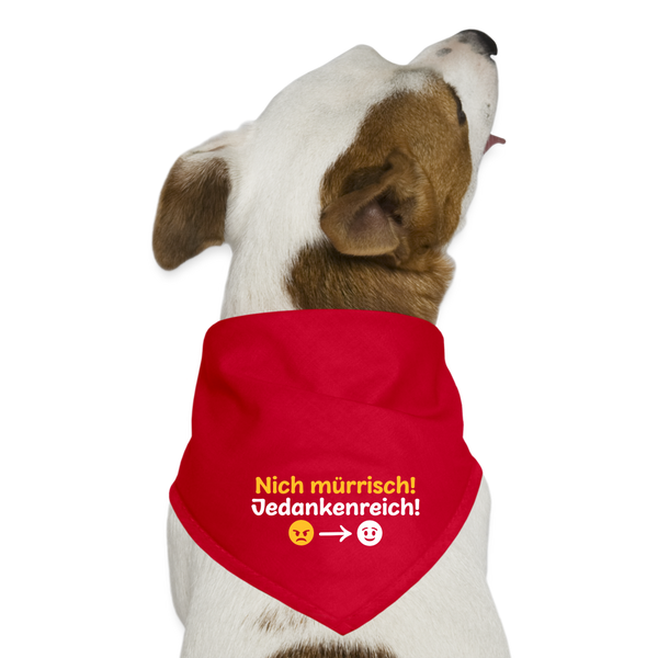 Tach! Ick steh uff Esel! - Hunde-Bandana - Rot