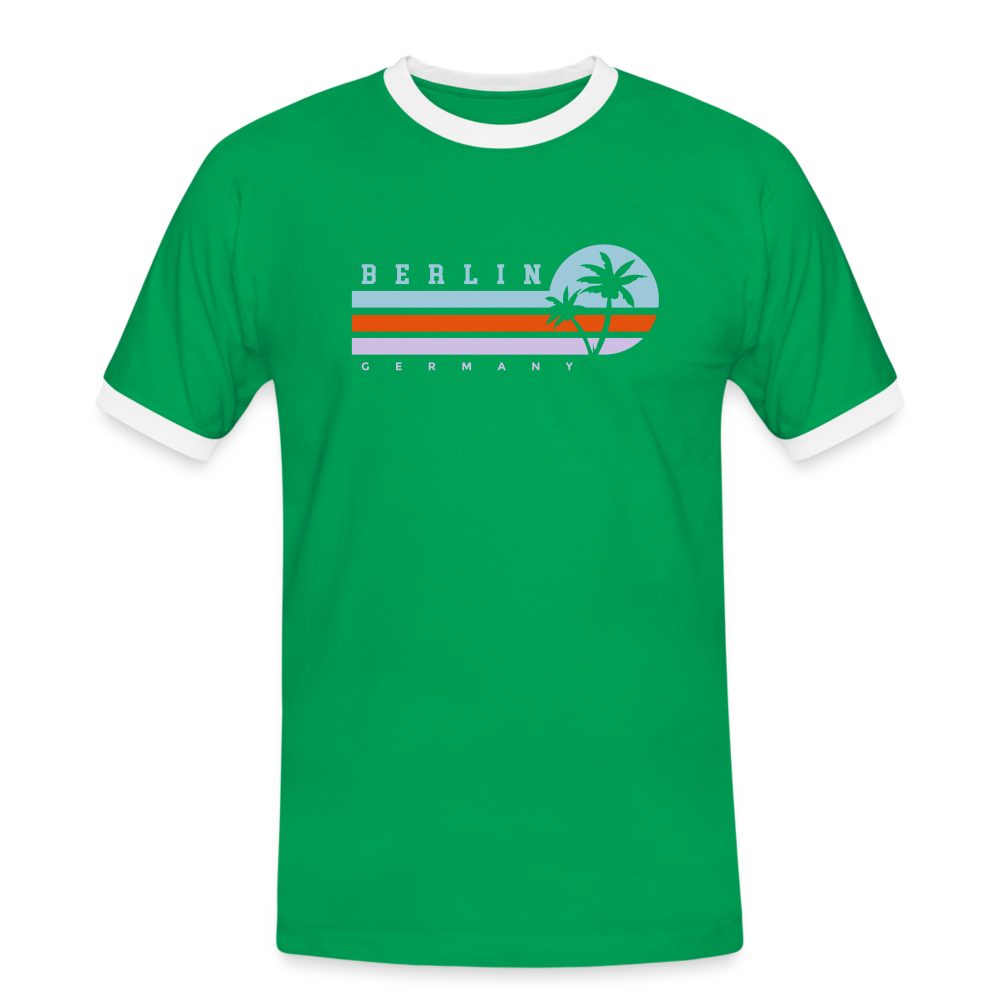Berlin, Germany - Männer Ringer T-Shirt - Kelly Green/Weiß