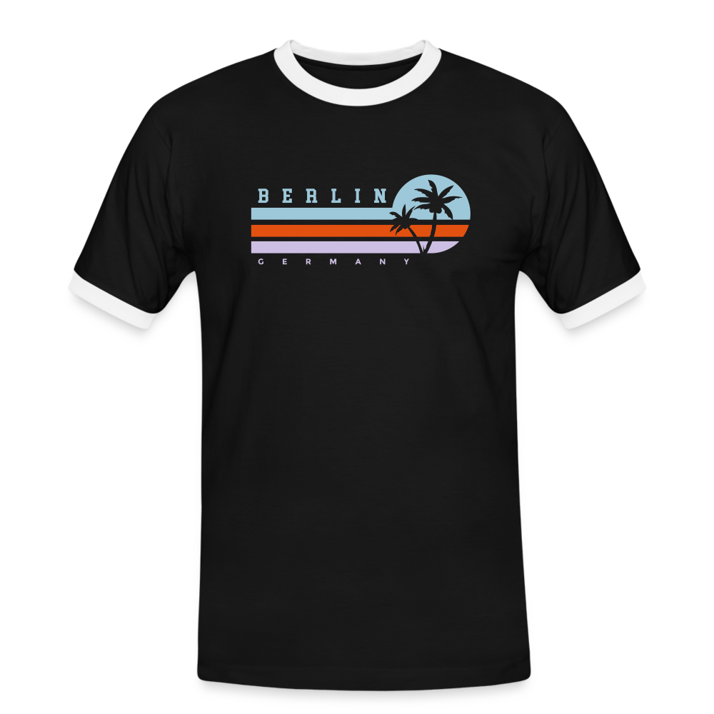 Berlin, Germany - Männer Ringer T-Shirt - Schwarz/Weiß