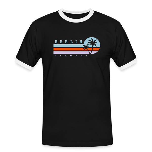 Berlin, Germany - Männer Ringer T-Shirt - Schwarz/Weiß