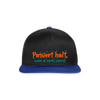 Passiert halt, wenn de nackt feierst! - Snapback Cap - Schwarz/Königsblau