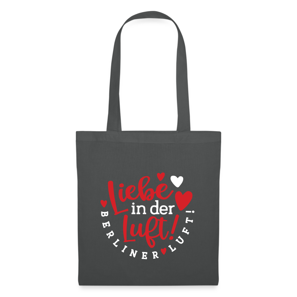 Liebe in der Luft! Berliner Luft! - Stoffbeutel - Graphite