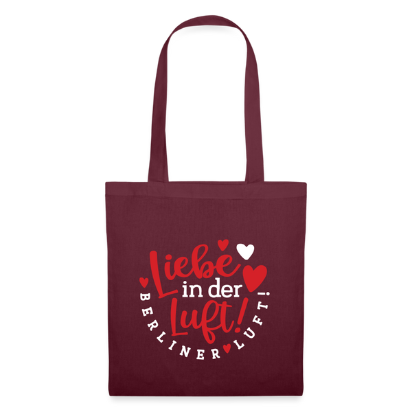 Liebe in der Luft! Berliner Luft! - Stoffbeutel - Burgunderrot