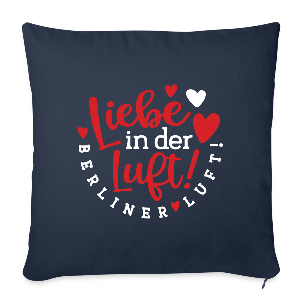 Liebe in der Luft! Berliner Luft! - Sofakissen mit Füllung (45 x 45 cm) - Navy