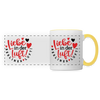 Liebe in der Luft! Berliner Luft! - Tasse zweifarbig - Weiß/Gelb