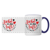 Liebe in der Luft! Berliner Luft! - Tasse zweifarbig - Weiß/Kobaltblau