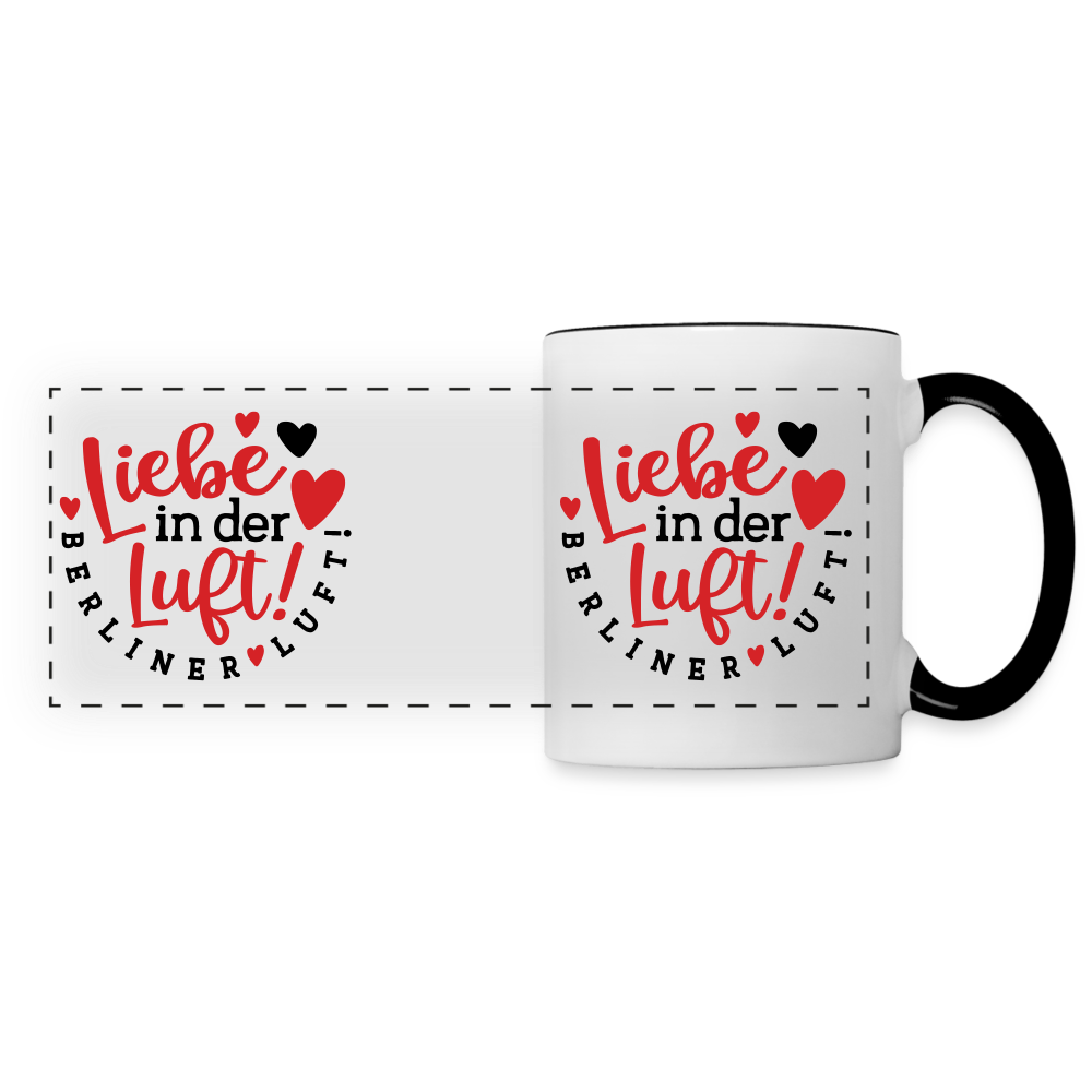 Liebe in der Luft! Berliner Luft! - Tasse zweifarbig - Weiß/Schwarz