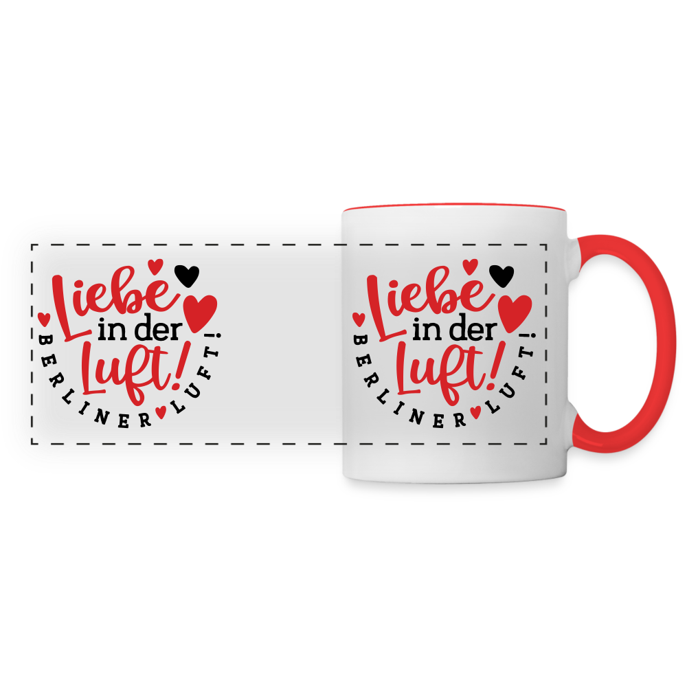 Liebe in der Luft! Berliner Luft! - Tasse zweifarbig - Weiß/Rot