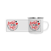 Liebe in der Luft! Berliner Luft! - Emaille Tasse - Weiß