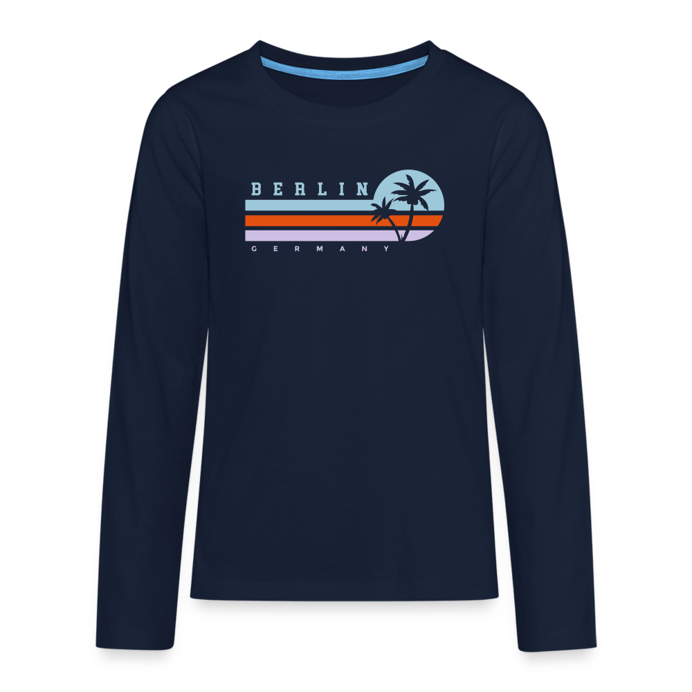 Berlin, Germany - Teenager Langarmshirt - Navy