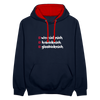 weesicknich, habicknich, gloobicknich - Kontrast Hoodie - Navy/Rot