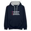 weesicknich, habicknich, gloobicknich - Kontrast Hoodie - Navy/Grau meliert
