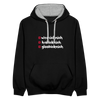 weesicknich, habicknich, gloobicknich - Kontrast Hoodie - Schwarz/Grau meliert