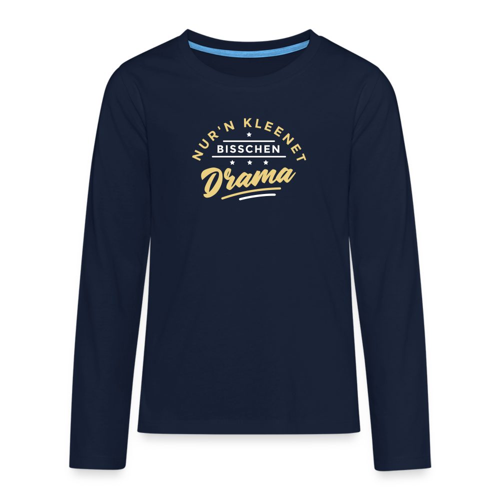 Nur'n kleenet Bisschen Drama - Teenager Langarmshirt - Navy