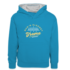 Nur'n kleenet Bisschen Drama - Teenager Kontrast-Hoodie