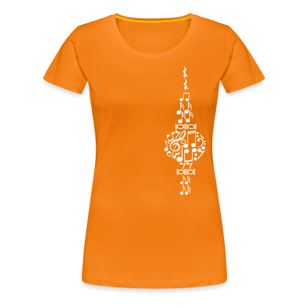 Fernsehturm der Noten - Frauen Premium T-Shirt - Orange