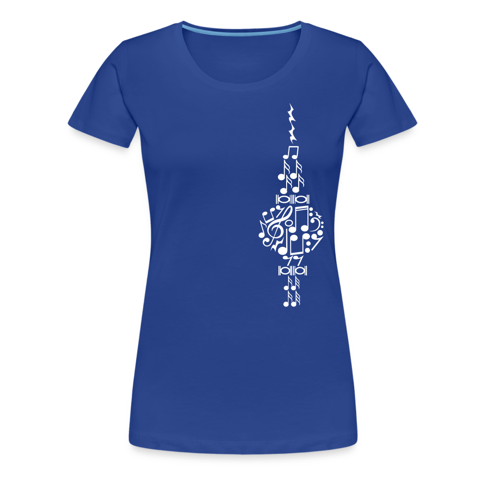 Fernsehturm der Noten - Frauen Premium T-Shirt - Königsblau