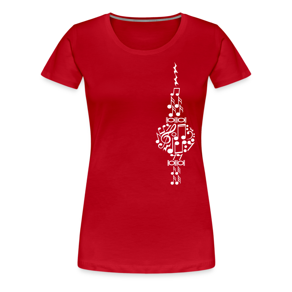 Fernsehturm der Noten - Frauen Premium T-Shirt - Rot