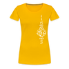 Fernsehturm der Noten - Frauen Premium T-Shirt - Sonnengelb