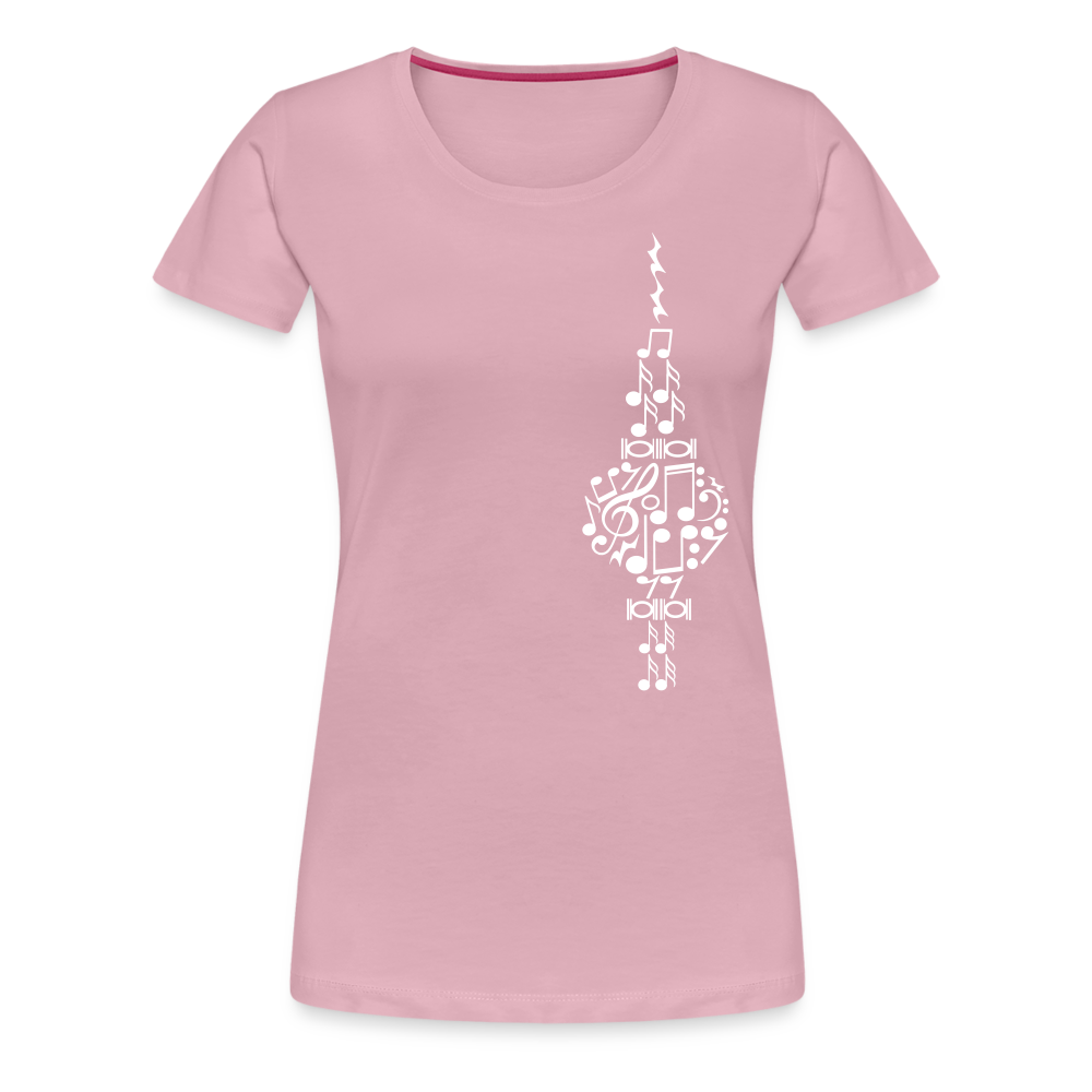 Fernsehturm der Noten - Frauen Premium T-Shirt - Hellrosa