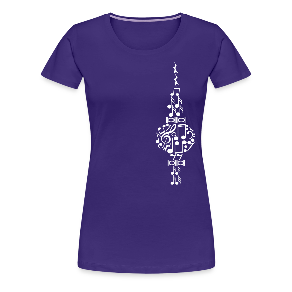 Fernsehturm der Noten - Frauen Premium T-Shirt - Lila