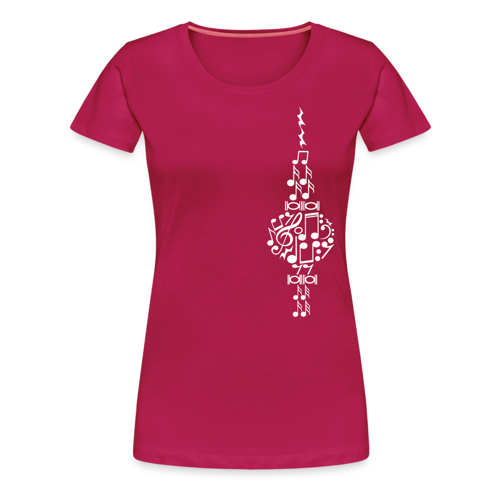 Fernsehturm der Noten - Frauen Premium T-Shirt - dunkles Pink