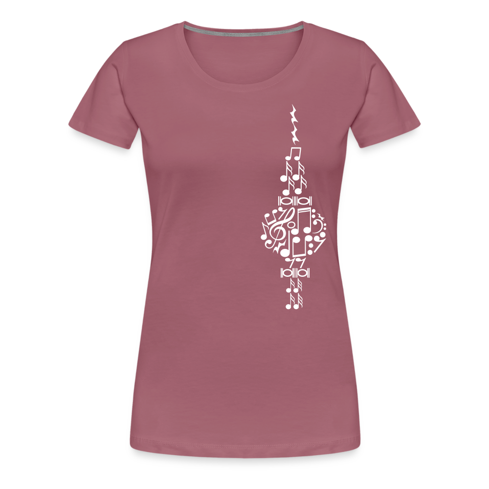 Fernsehturm der Noten - Frauen Premium T-Shirt - Malve
