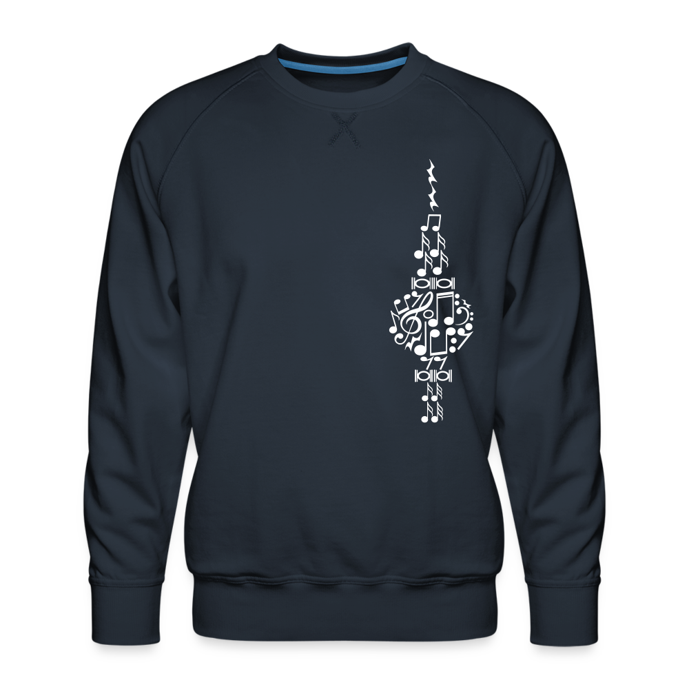 Fernsehturm der Noten - Männer Premium Sweatshirt - Navy