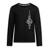 Fernsehturm der Noten - Teenager Langarmshirt - Schwarz