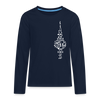 Fernsehturm der Noten - Teenager Langarmshirt - Navy