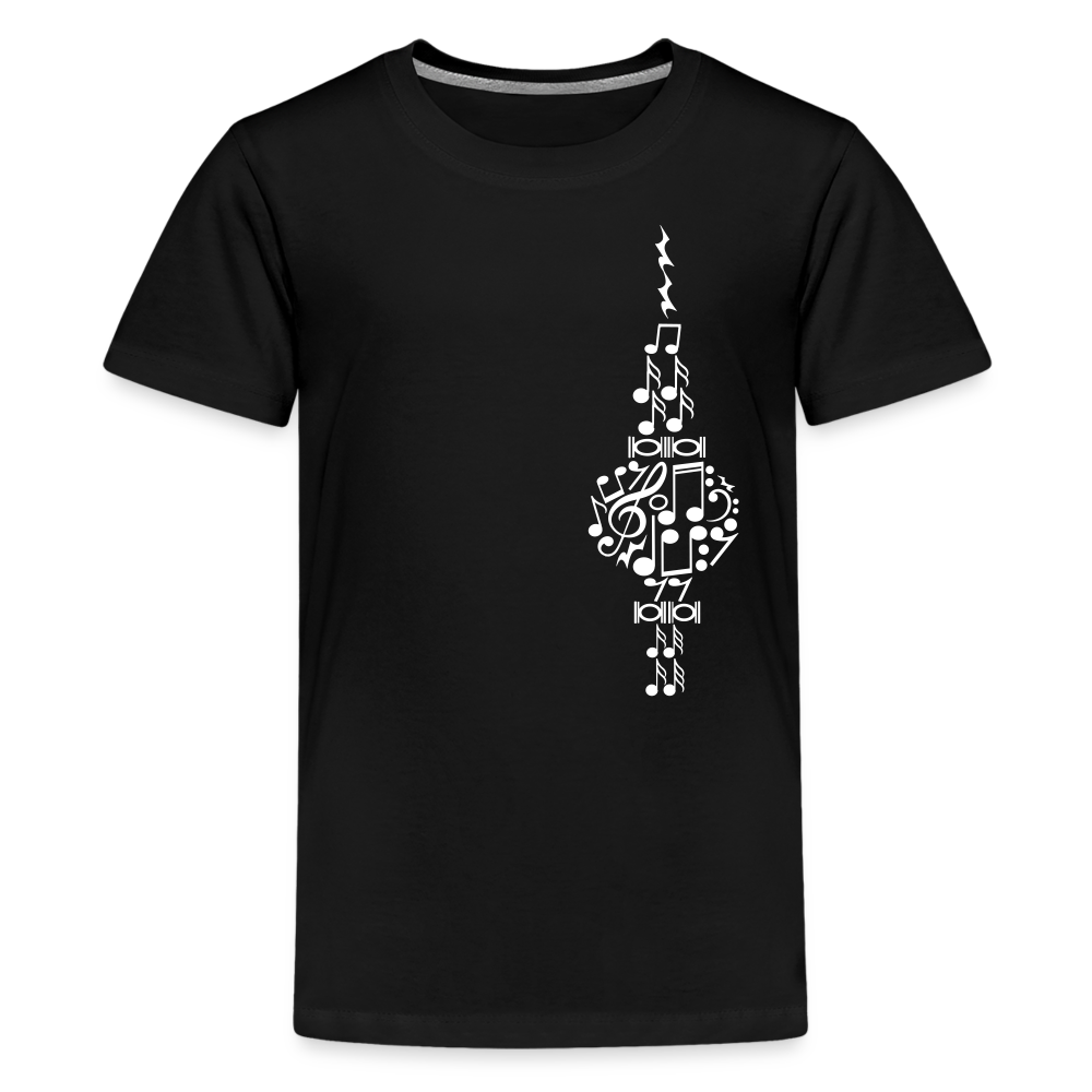Fernsehturm der Noten - Teenager Premium T-Shirt - Schwarz