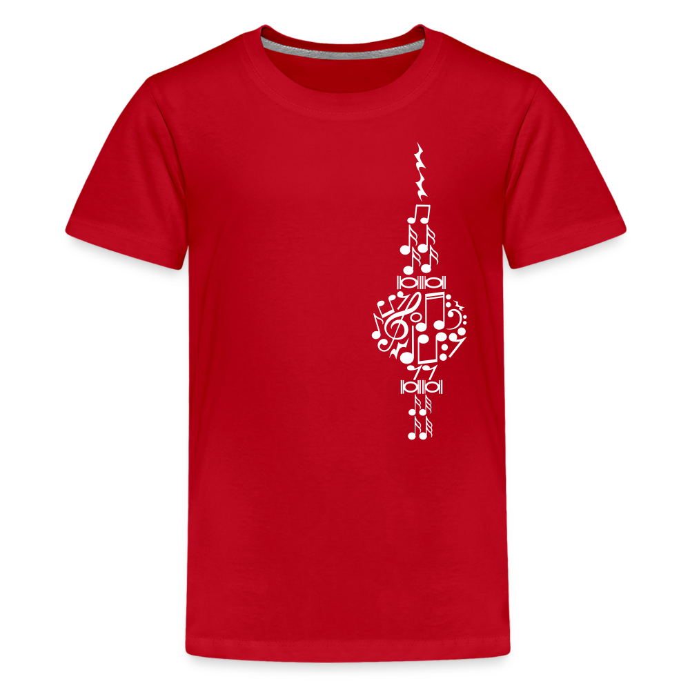 Fernsehturm der Noten - Teenager Premium T-Shirt - Rot