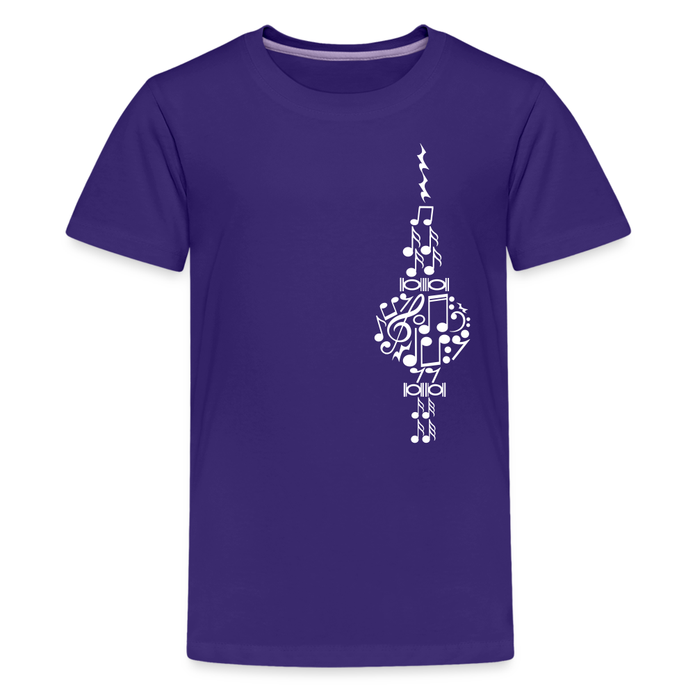 Fernsehturm der Noten - Teenager Premium T-Shirt - Lila