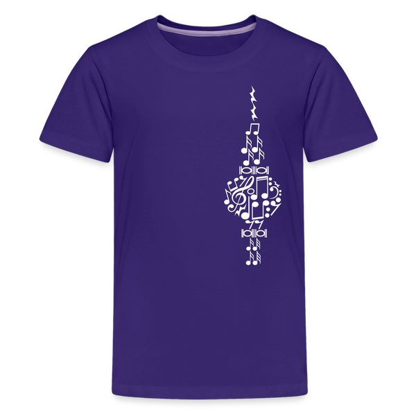 Fernsehturm der Noten - Teenager Premium T-Shirt - Lila