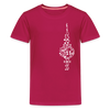 Fernsehturm der Noten - Teenager Premium T-Shirt - dunkles Pink